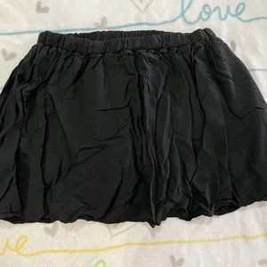 Black Layered Elastic Waist Mini Skirt Womans Plus sz 2XL